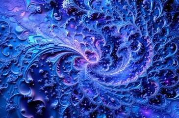Cosmic Galaxy Vista - Vibrant Fractal Universe