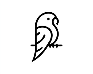 parrot bird logo design template