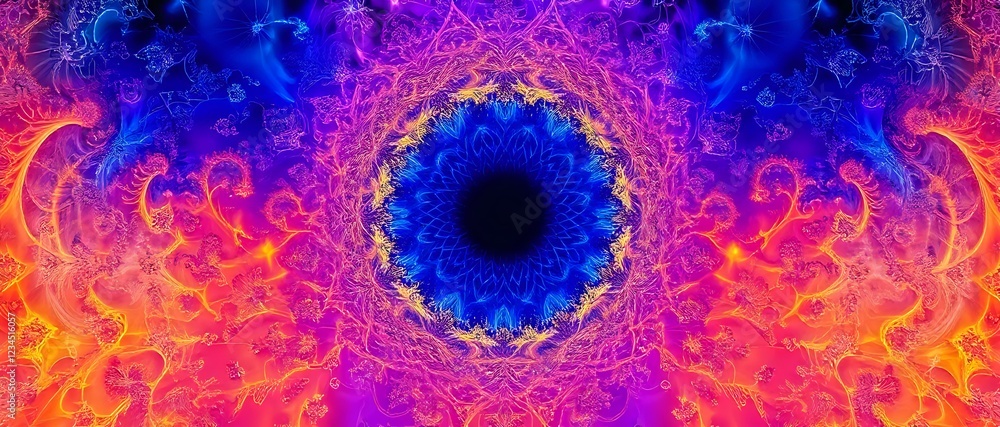 Poster cosmic vortex: mandelbrot set fractal art