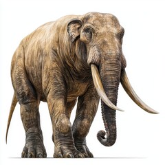 Obraz premium Majestic Elephant Walking Gracefully in Natural Habitat Displaying Strength and Beauty of Wildlife in Full Color