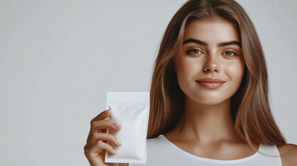 Girl with product mockup
