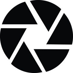 camera shutter icons. Camera lens diaphragm. Aperture icon. black camera. Camera shutter icons design. Camera lens diaphragm
