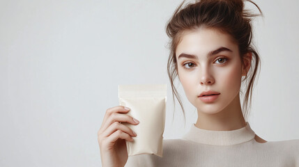 Girl with product mockup