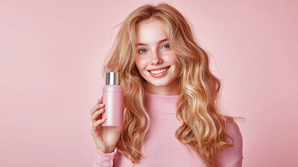Girl with product mockup