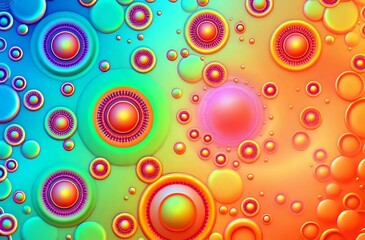 Fototapeta premium Vibrant Cosmic Landscape - Abstract Apollonian Gaskets Pattern