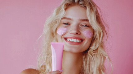 Girl with product mockup