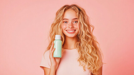 Girl with product mockup