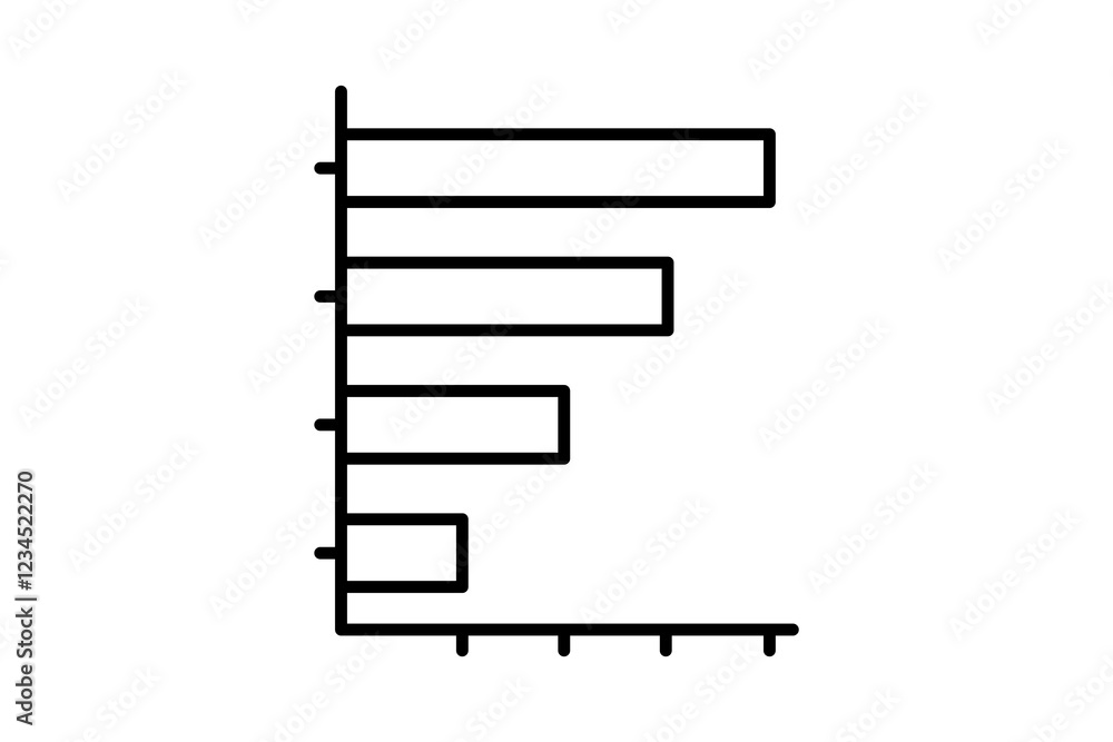 Poster bar chart icon vector. icon related to graph and seo . suitable for web site, app, user interfaces, 