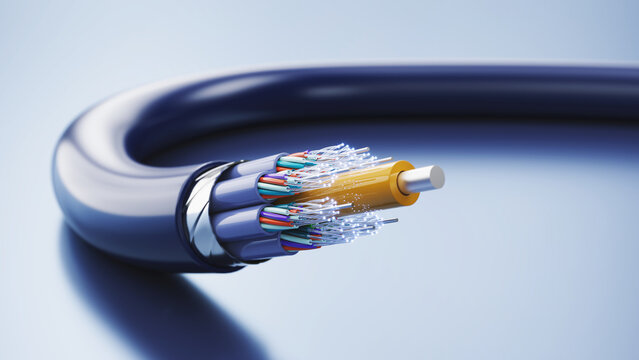 Optical fiber cable - Optical fiber technology concept
