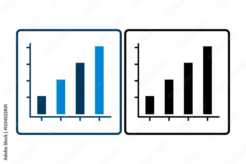 Poster top bar chart icon vector. icon related to graph and seo . suitable for web site, app, user interfac
