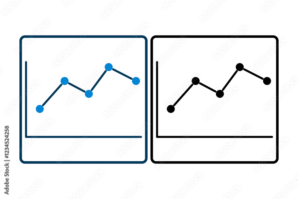 Poster bar chart icon vector. icon related to graph and seo . suitable for web site, app, user interfaces, 