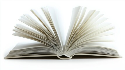 Fototapeta premium Open book displaying pages in motion, symbolizing knowledge and creativity