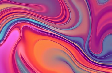 Vibrant Liquid Flow Abstract Art Wallpaper