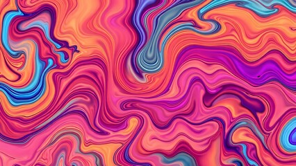 Obraz premium Abstract Algorithmic Art - Vibrant Color Swirls