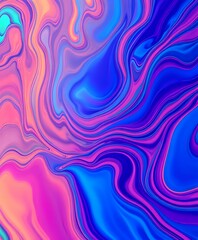 Fototapeta premium Vibrant Abstract Digital Wallpaper: Dynamic Fluid Motion Patterns