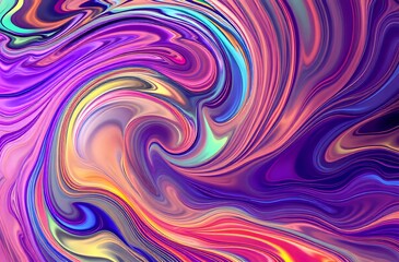 Fototapeta premium Vibrant Abstract Artwork: Colorful Swirls & Dynamic Movement