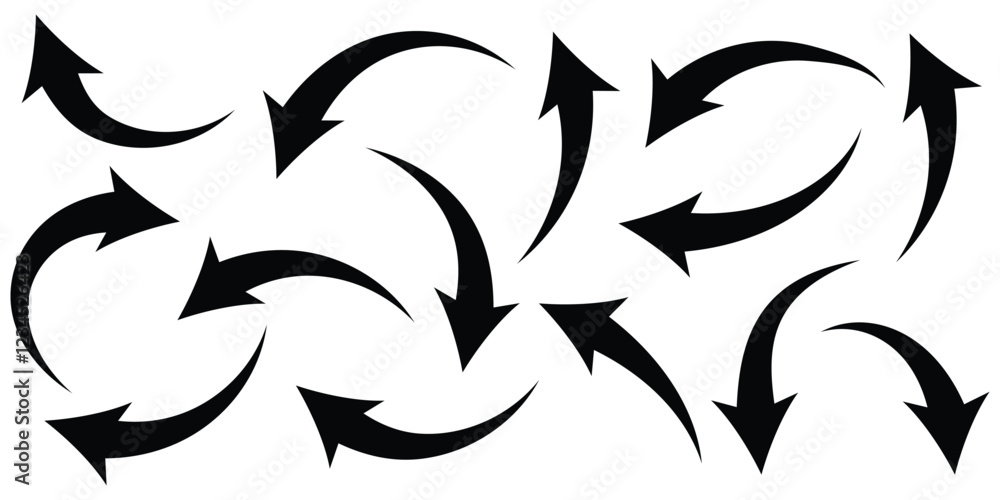 Poster curve arrow icon. arrow icon for your web site design, logo, app, ui. arrow indicated the direction 