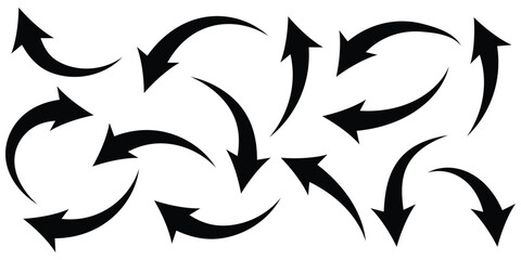 Curve arrow icon. arrow icon for your web site design, logo, app, UI. arrow indicated the direction symbol. curved arrow sign. Black rounded arrow. Vector illustration
