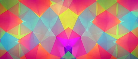Vibrant Abstract Geometric Pattern - Algorithmic Art Design
