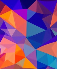 Fototapeta premium Vibrant Geometric Abstract Art with Triangles