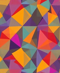 Fototapeta premium Vibrant Geometric Abstract Art: Modern & Colorful