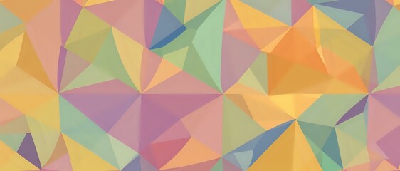 Fototapeta premium Vibrant Geometric Abstract Pattern with Orange, Pink & Green