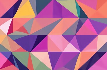 Obraz premium Vibrant Geometric Abstract Design with Bold Triangular Patterns