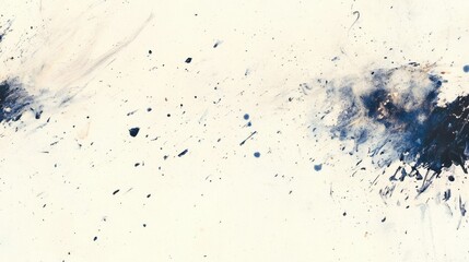 Obraz premium Abstract Blue Ink Splashes on White