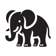 Fototapeta premium Elephant Head Silhouette vector
