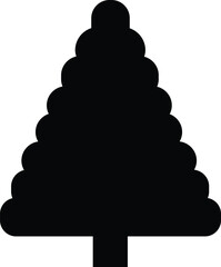 Drawing Christmas tree icon, mistletoe, holly berry leave. Modern continuous flat art, aesthetic contour. symbol for greeting card, prints, poster, sticker, banner, invites.