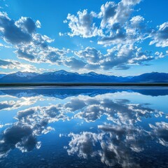 Obraz premium beautiful sky and clouds nature blue landscape