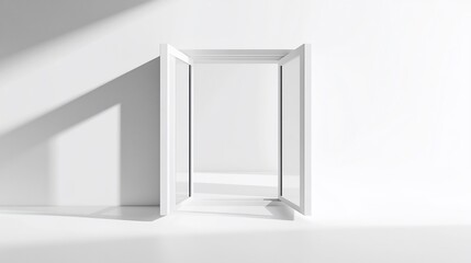 Open Doorway to New Beginnings: Minimalist White Interior Design