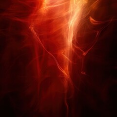 Fototapeta premium Red smoke swirls dark background abstract design