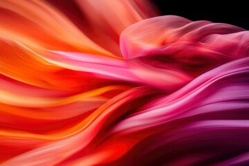 Obraz premium Abstract Swirling Hues Of Red Pink And Orange