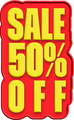 Sale 50% off icon