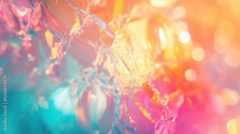 Poster abstract colorful background with soft lights and shimmering textures creating a dreamy and ethereal