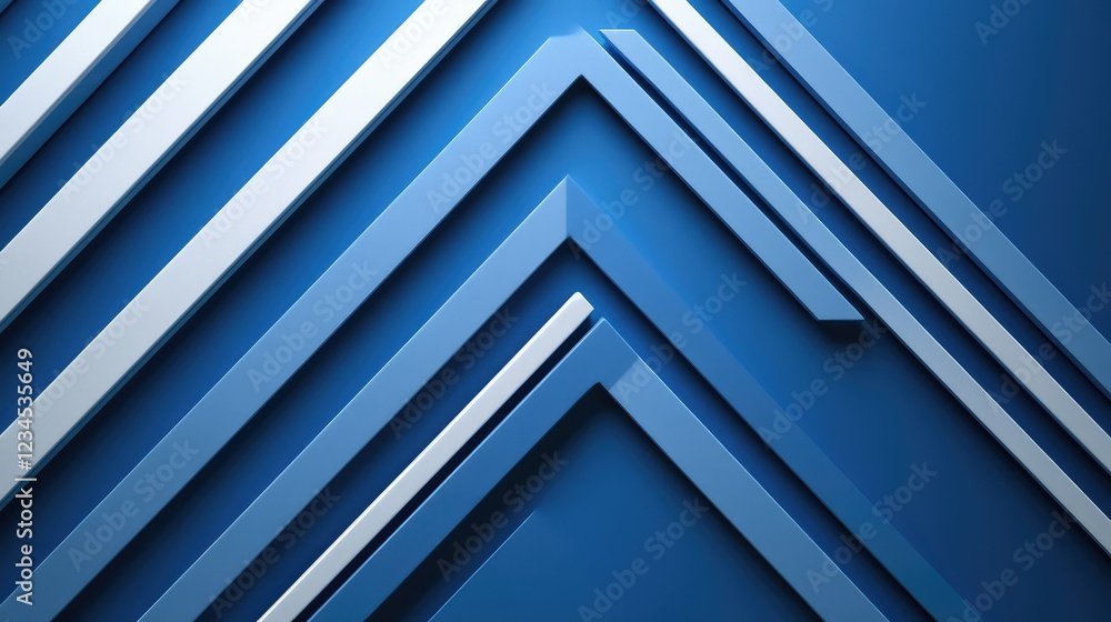 Poster abstract geometric design featuring overlapping blue lines and shapes creating a modern and dynamic 