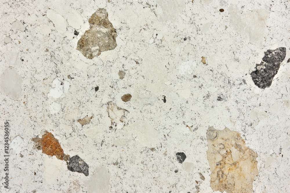 Poster textured surface with various stones and minerals for design projects
