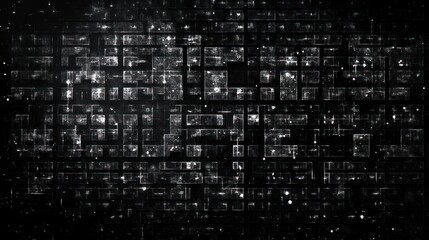 Obraz premium Abstract city grid, nighttime urban scene, digital design