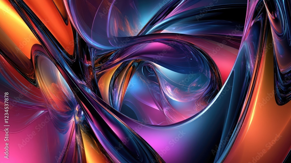 Poster vivid abstract swirls of colorful light creating a dynamic and engaging background, perfect for arti