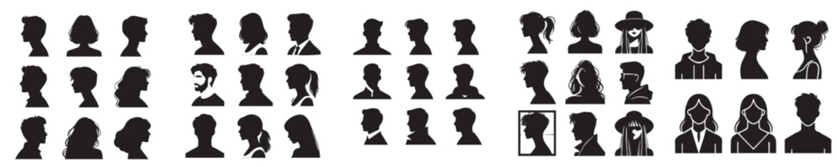 set of profile vector icons