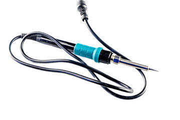 Transformer soldering iron, soldering station on white background, computers