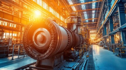 Industrial Turbine Factory Sunlight Assembly