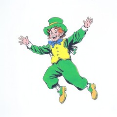 Illustration character patrick's jumping.