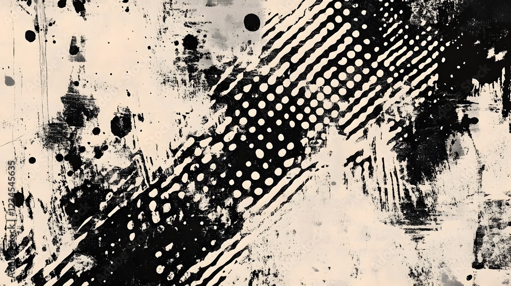 Poster dramatic and eye catching monochrome abstract art texture background with grunge splatter patterns g