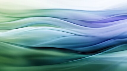 Obraz premium Abstract flowing teal waves, blurred background, digital art, website design
