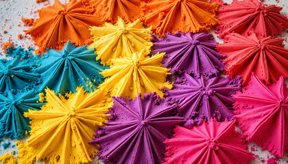 Naklejka premium Colorful artistic sand patterns on textured background