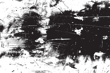 The grunge texture is covered with layers of cracks, scratches and chips. Vector illustration background.