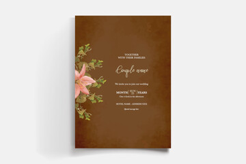 BRIDAL SHOWER FLORAL INVITATION TEMPLATE