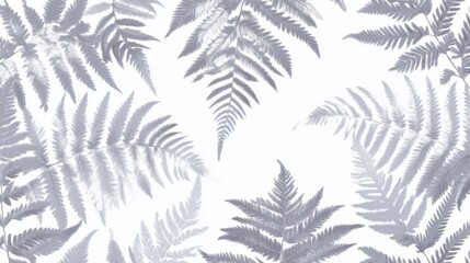 Silver Fern Leaf Pattern Background